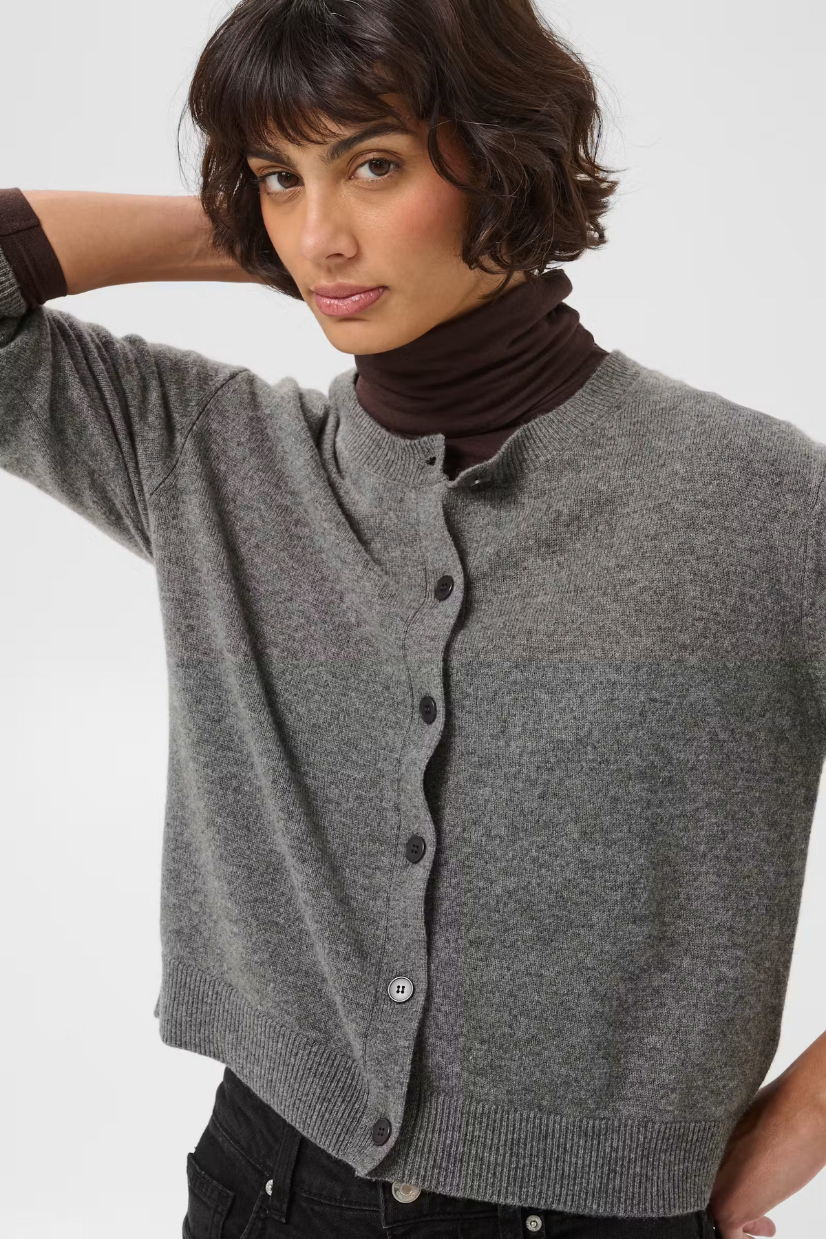 Carimi Cardigan - Medium Grey Melange