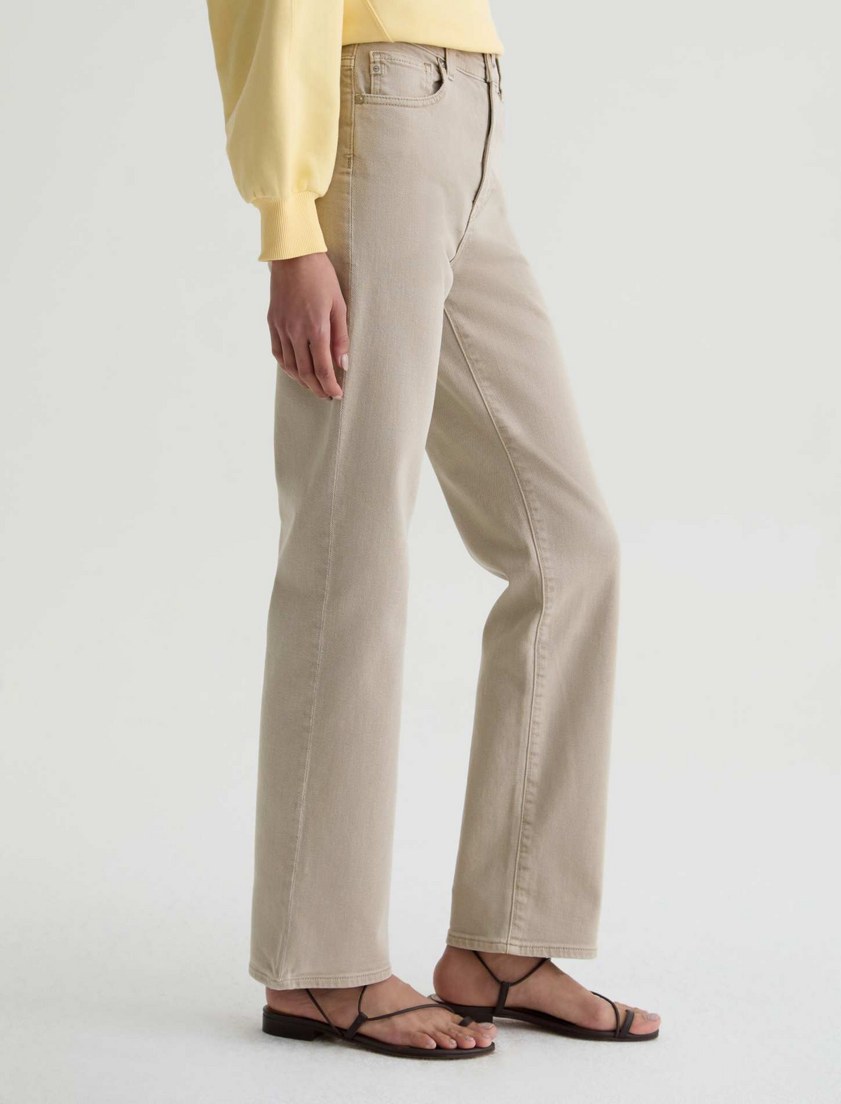 Brinley Mid Rise Straight - Sulfur Light Taupe