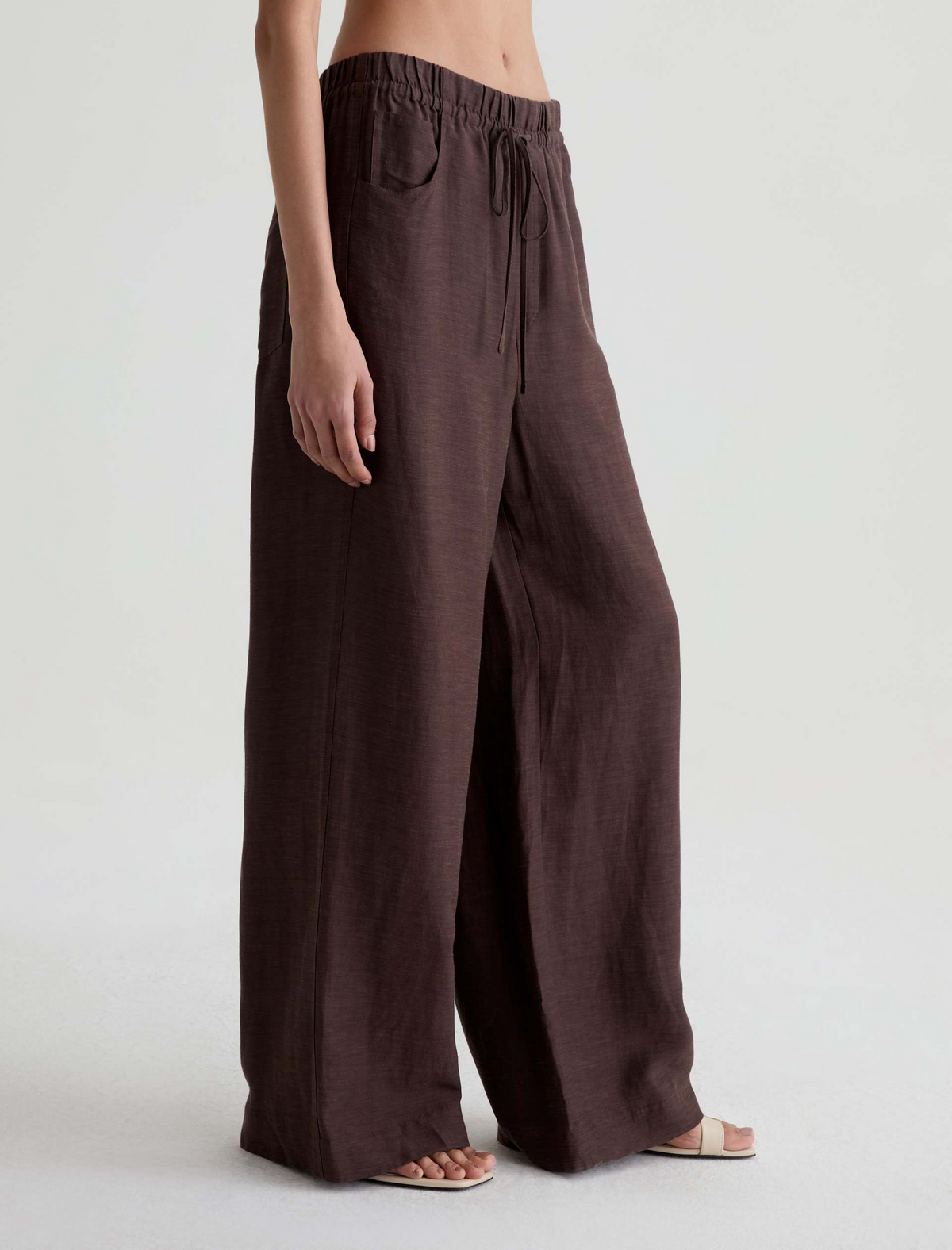 Century Cinched Linen Pant - Oak Barrel