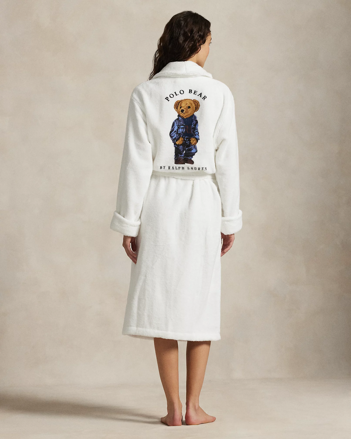 Printed Back Robe Bear - Denim Bear