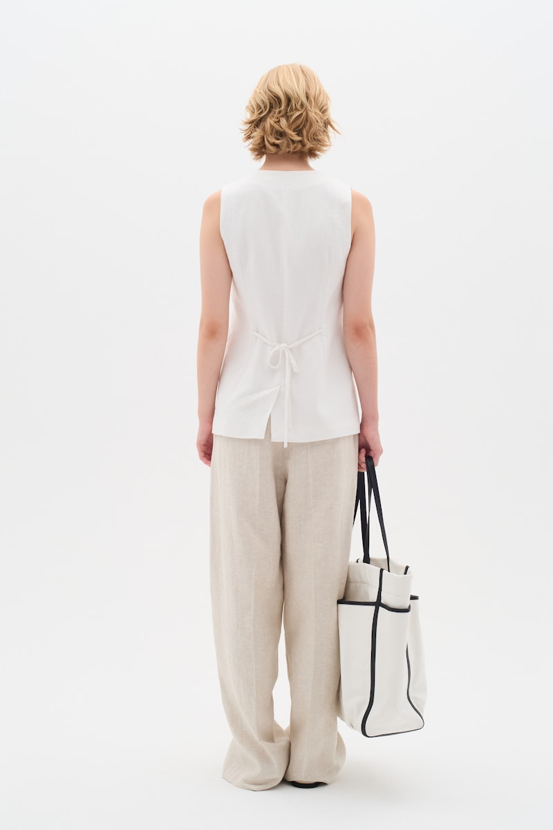 Farida Waistcoat - Pure White