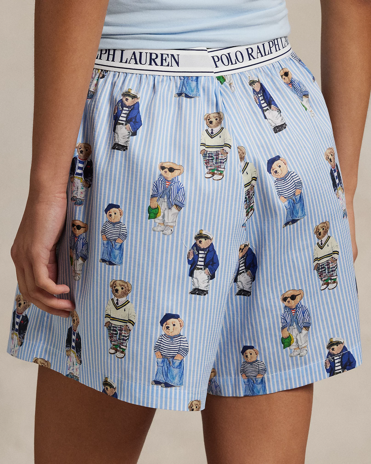 Polo Bear Cotton Boxer Short - Oxford Blue