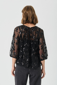 Vivan Blouse - Black Sequins