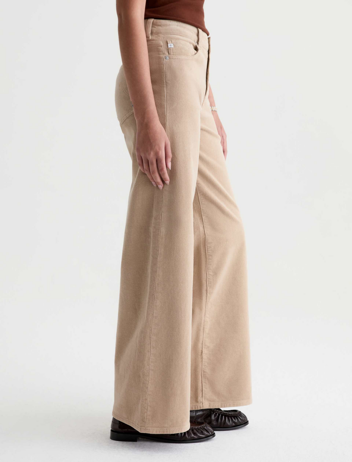 Saige Wide Leg Corduroy - Studio Tan