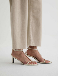 Hattie High Rise Barrel Crop - Sulfur Light Taupe