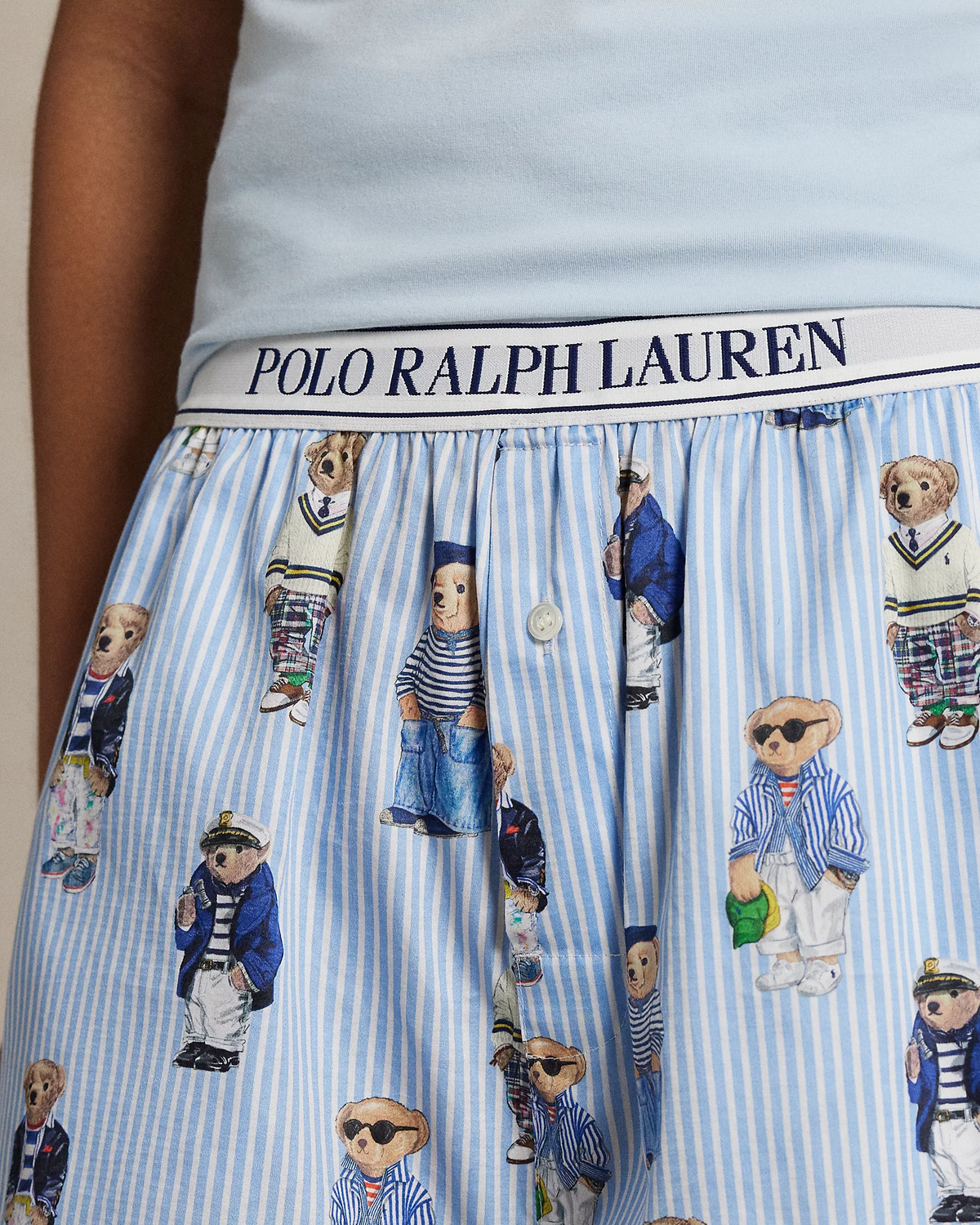 Polo Bear Cotton Boxer Short - Oxford Blue