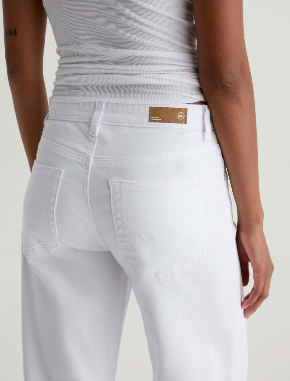 Saige Wide Leg Crop - Gallery White