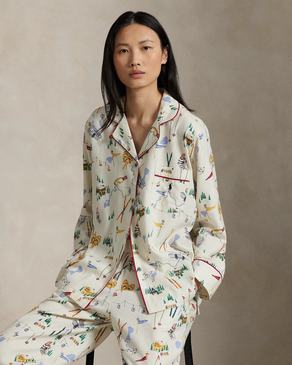 Madison PJ Set - Traveler Ski Print