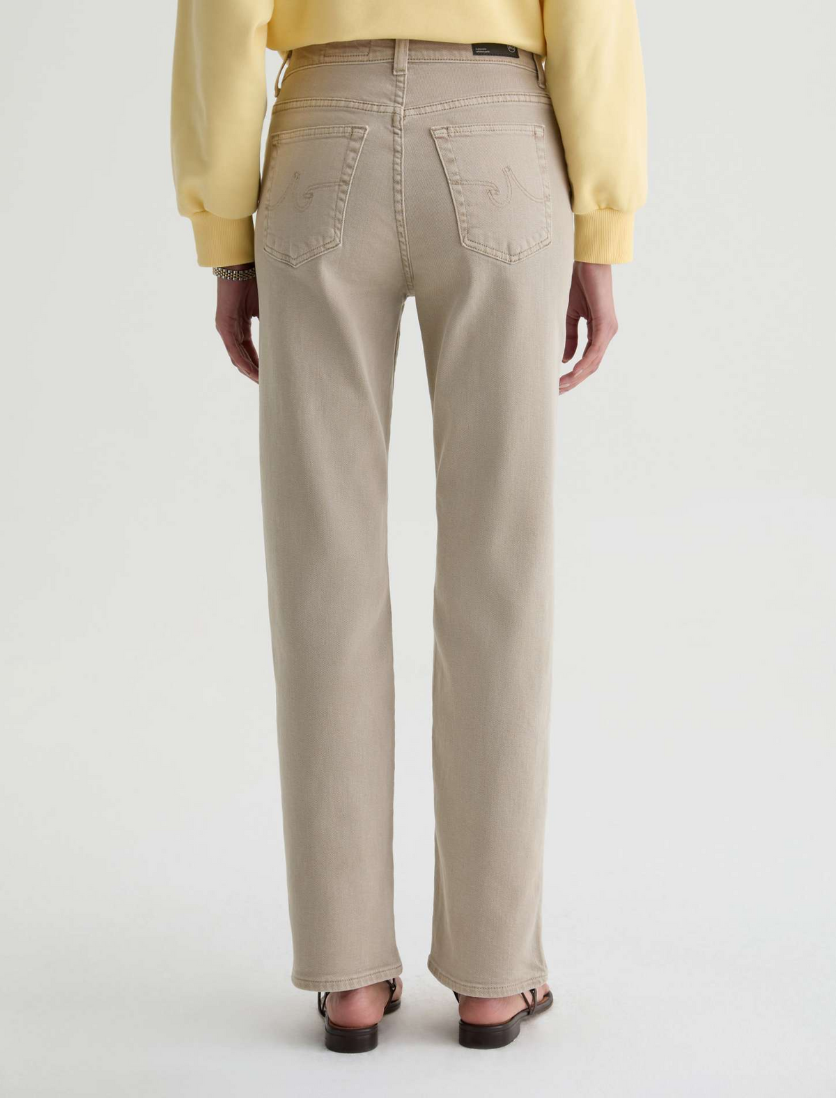 Brinley Mid Rise Straight - Sulfur Light Taupe