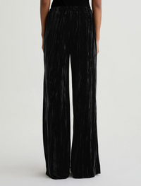 Careen Velvet Wide Leg Pull-On - Super Black
