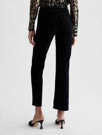 Brinley Corduroy Mid Rise Straight -  Super Black