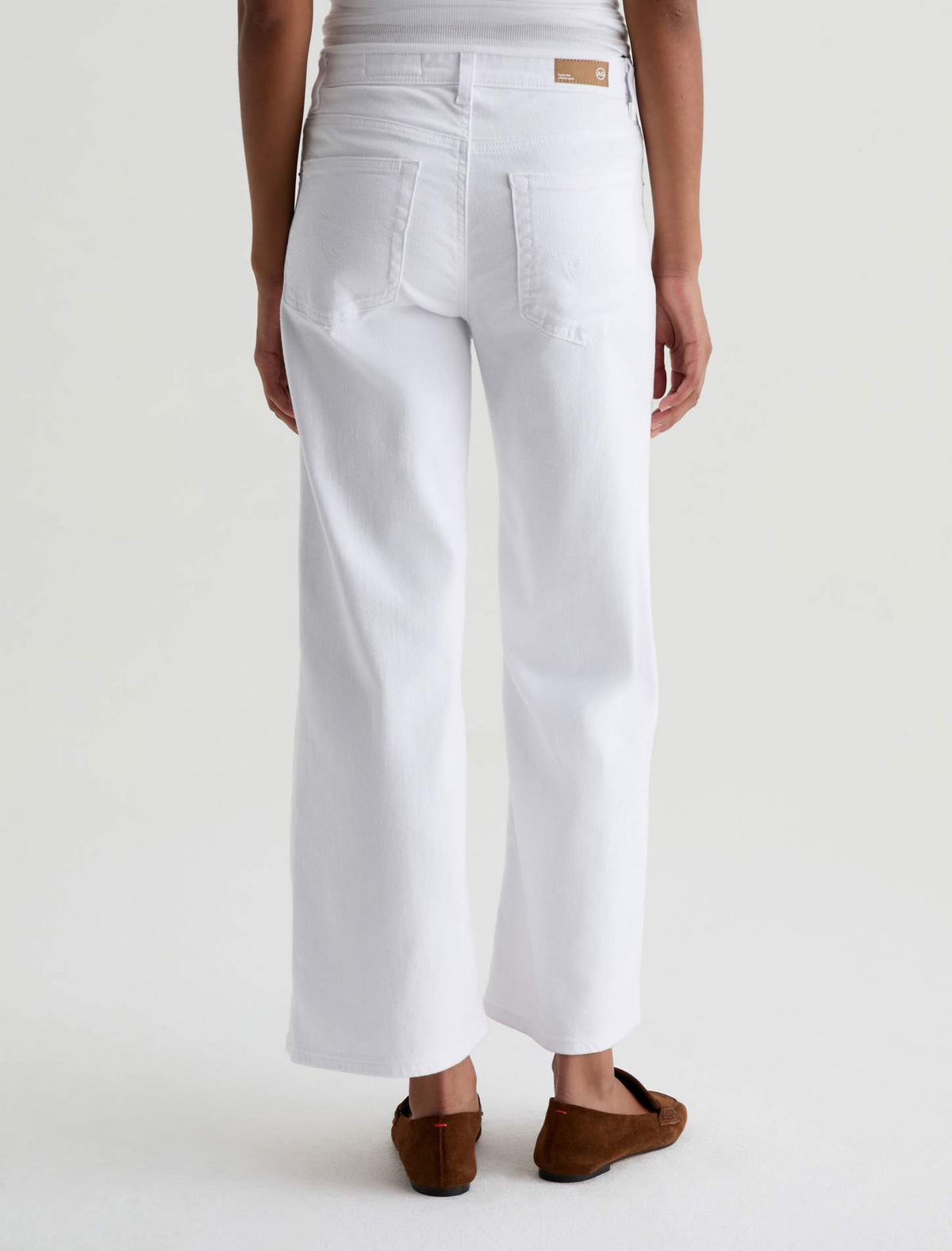 Saige Wide Leg Crop - Gallery White