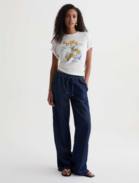 Adria Cinched Low Rise Wide Leg - Napa
