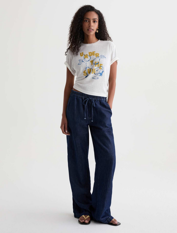Adria Cinched Low Rise Wide Leg - Napa
