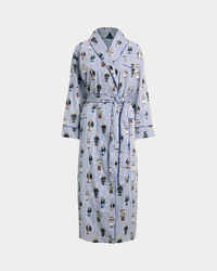 Heritage Robe Allover Bear - Snowfall Blue