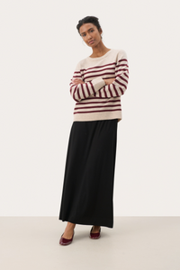 Niaka Pullover - Tawny Port Stripe