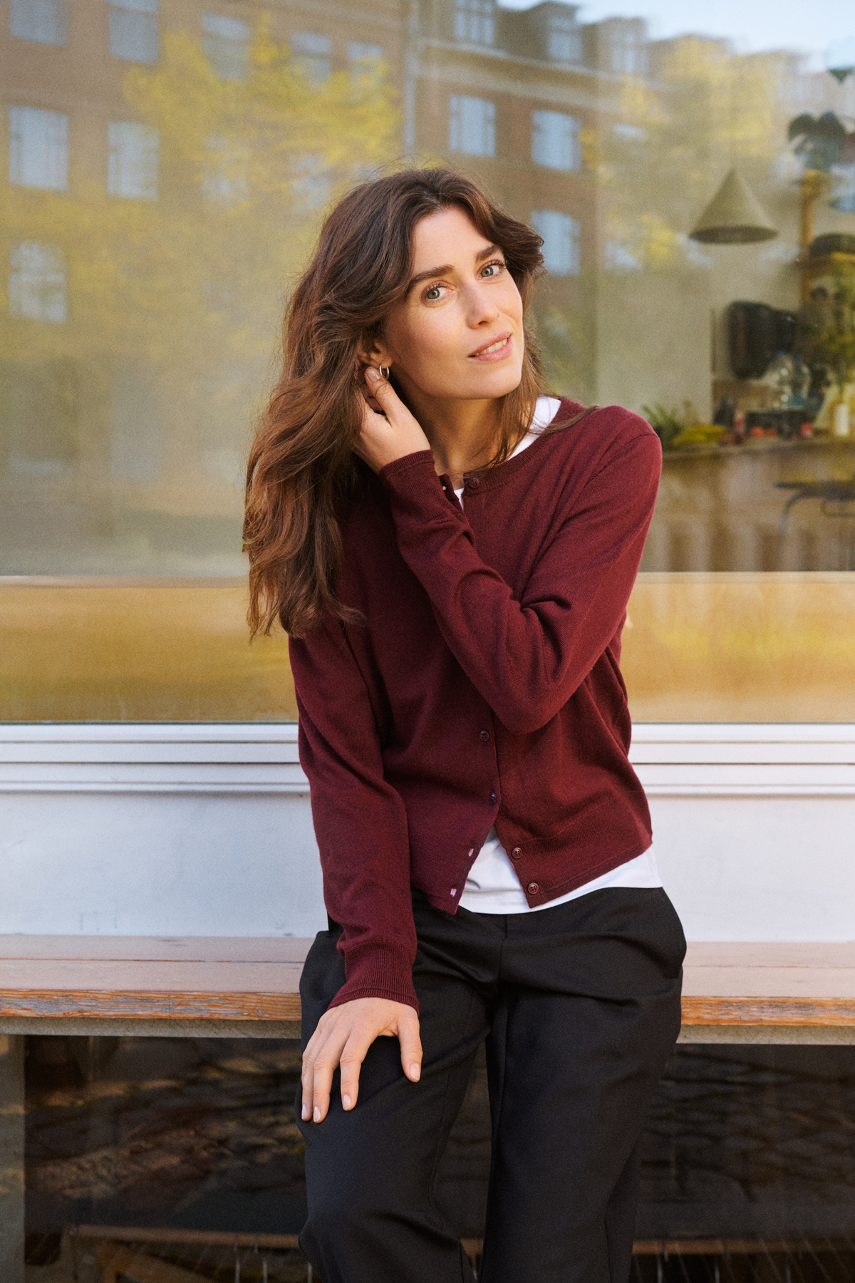 Noelani Cardigan - Tawny Port
