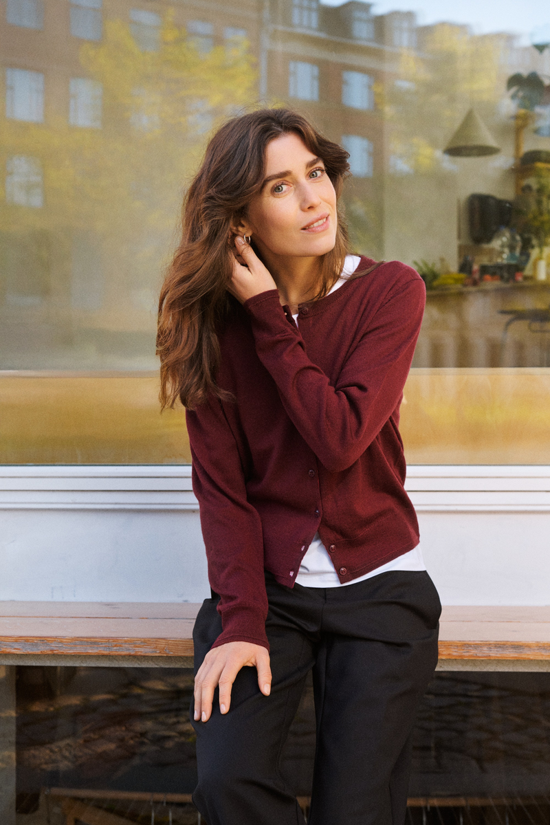 Noelani Cardigan - Tawny Port