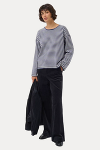 Gerti Pullover - Whisper White Blue Stripe