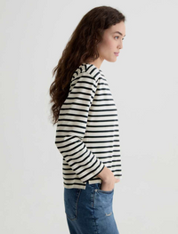 Annie Tee - Powder/Pacific Navy
