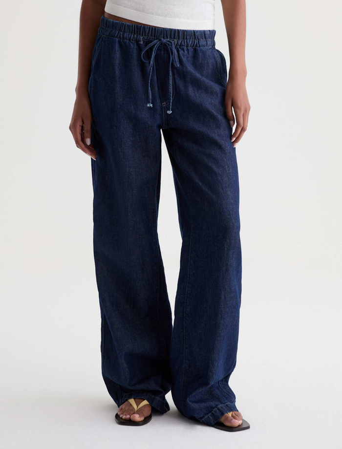 Adria Cinched Low Rise Wide Leg - Napa