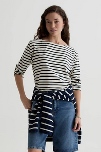 Annie Tee - Powder/Pacific Navy