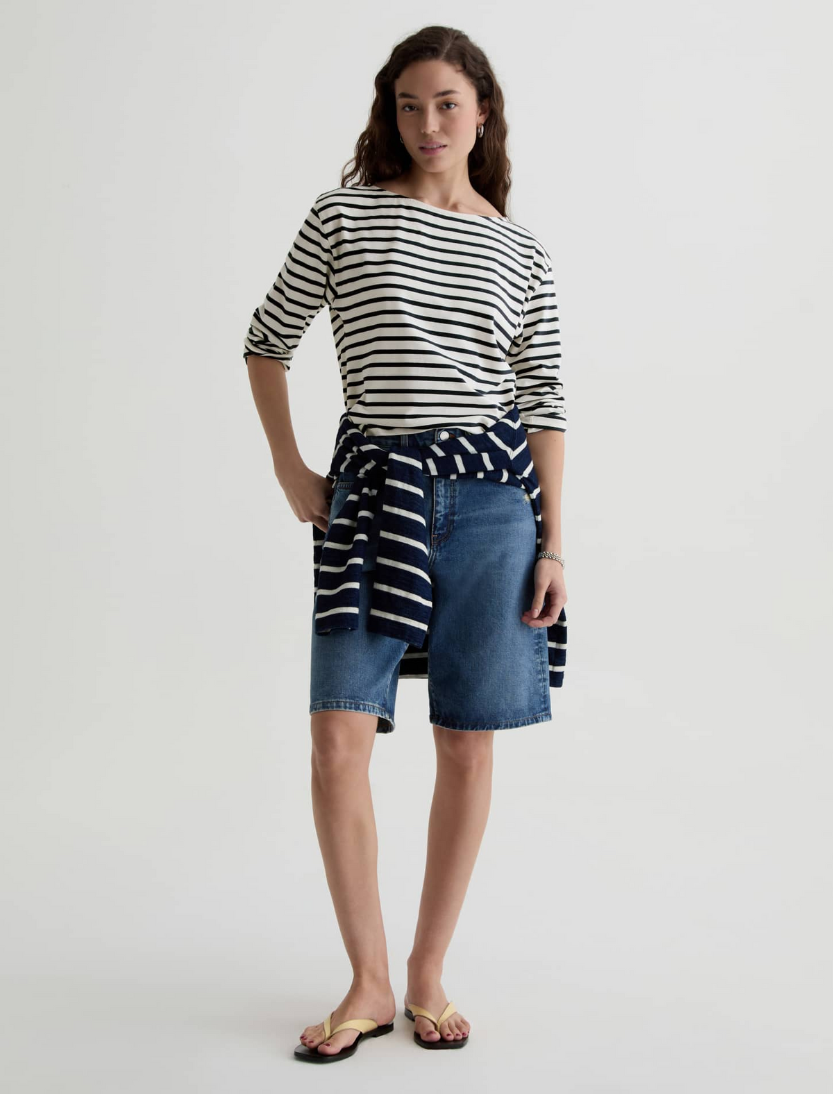 Annie Tee - Powder/Pacific Navy