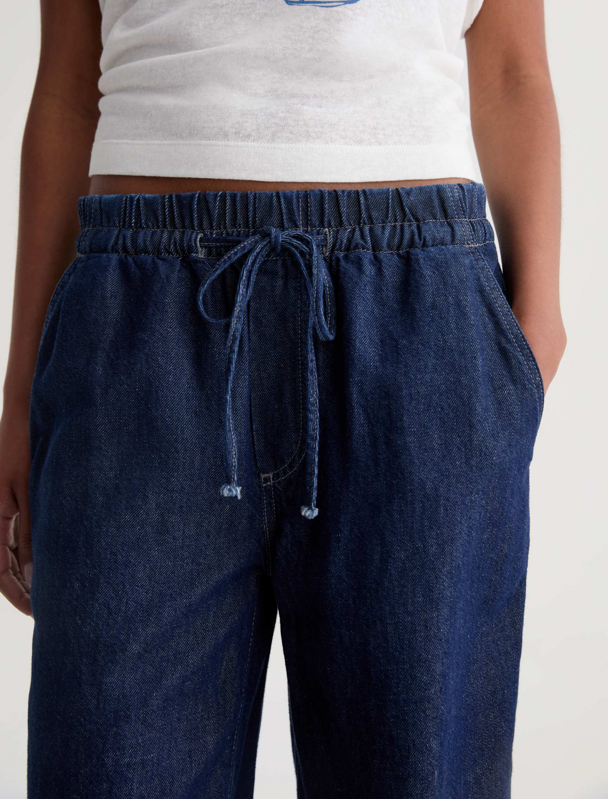 Adria Cinched Low Rise Wide Leg - Napa