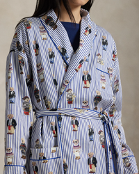Heritage Robe Allover Bear - Snowfall Blue