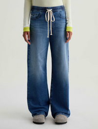 Adria Cinched Low Rise Wide Leg - Copenhagen