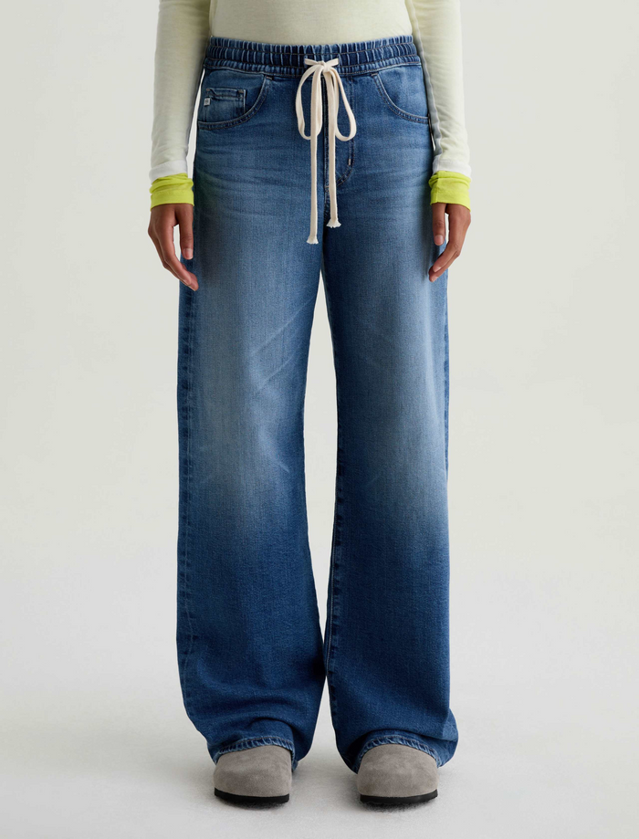 Adria Cinched Low Rise Wide Leg - Copenhagen