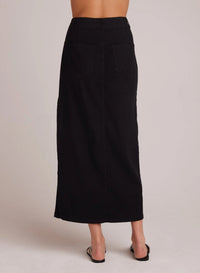 Indigo Side Slit Skirt - Black
