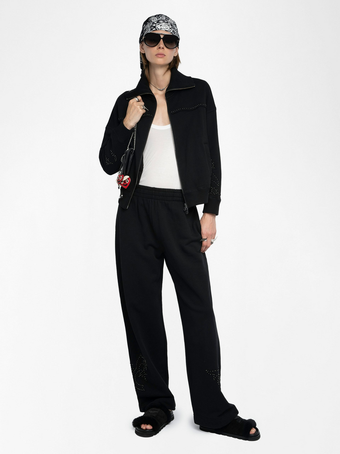 Milly Zip Mo Patch Studs - Black