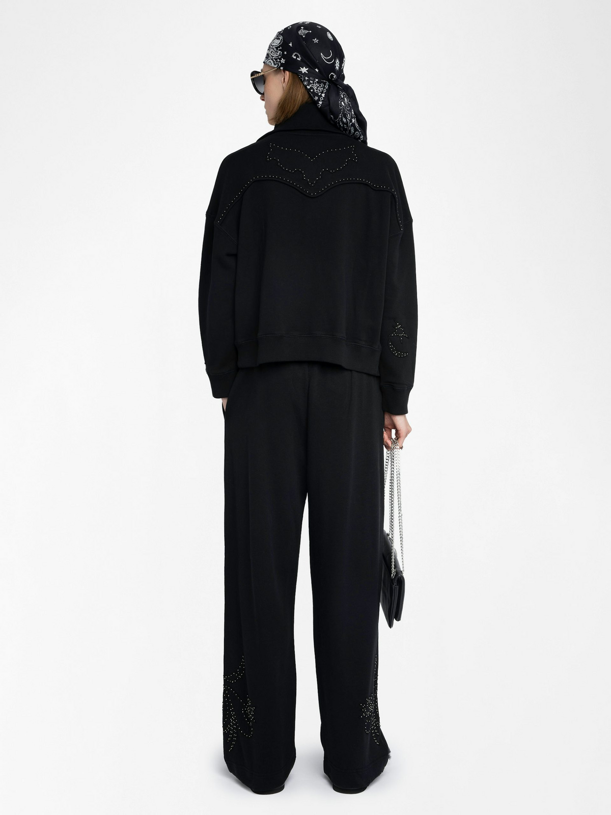 Milly Zip Mo Patch Studs - Black