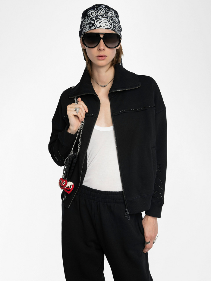 Milly Zip Mo Patch Studs - Black