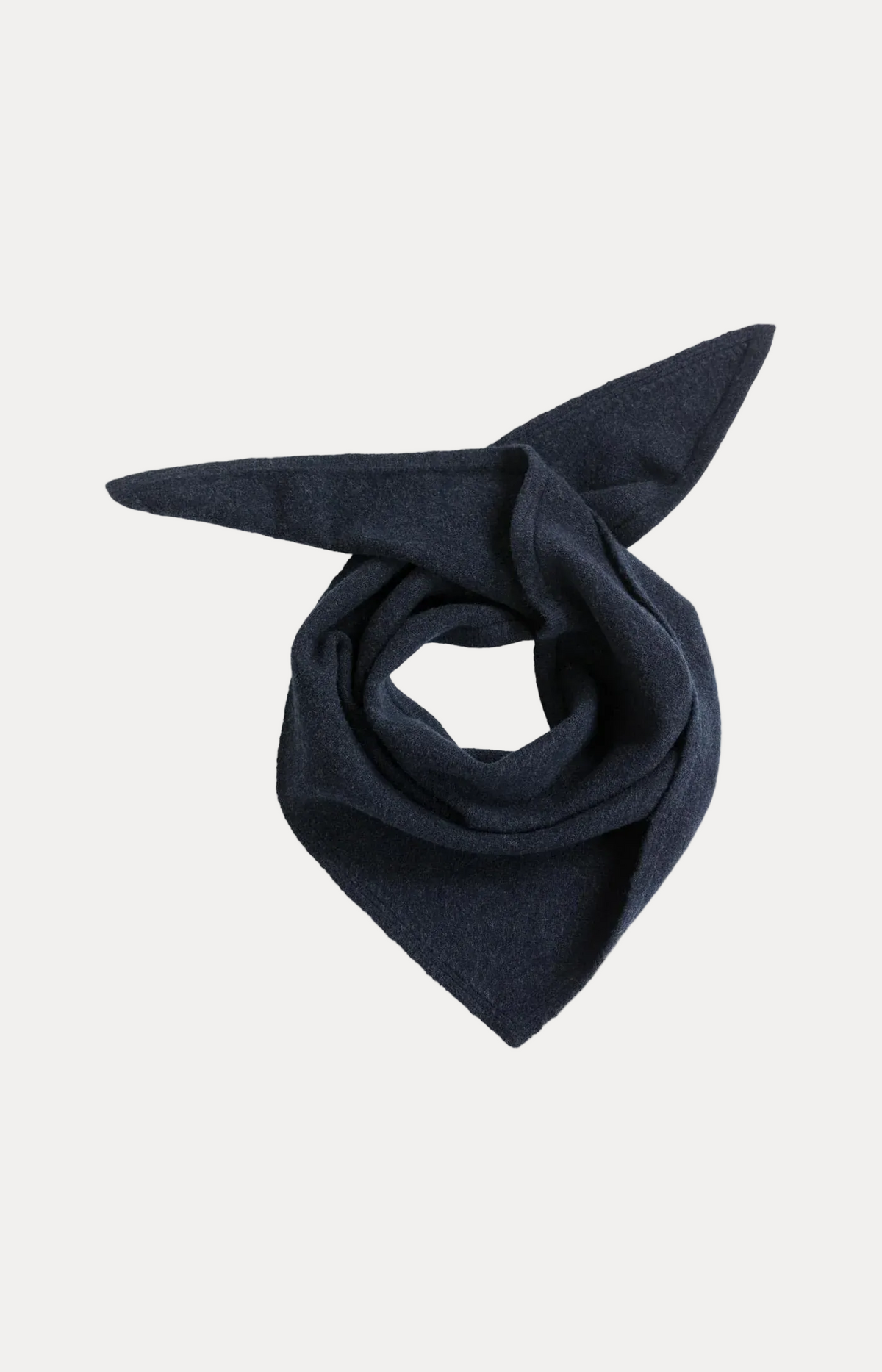 Knitted Triangle Scarf - Cat Black Melange