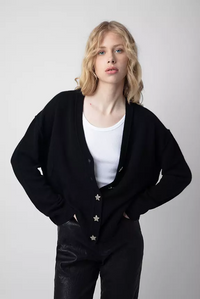 Mirka WS Bijoux Cardigan - Noir