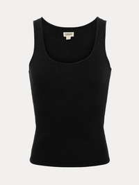 Adira Scoop Neck Tank - Black