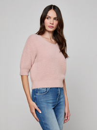 Guinever Cropped Pullover - Pale Rose
