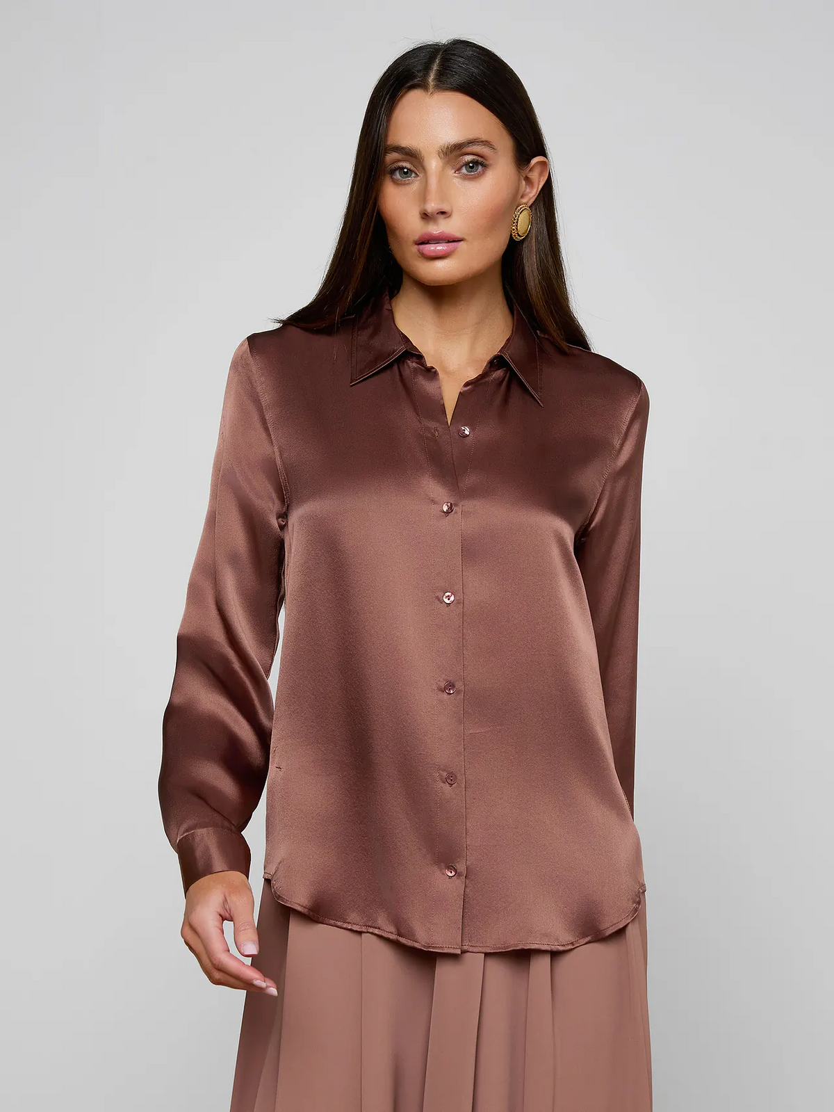 Tyler Blouse - Light Mink