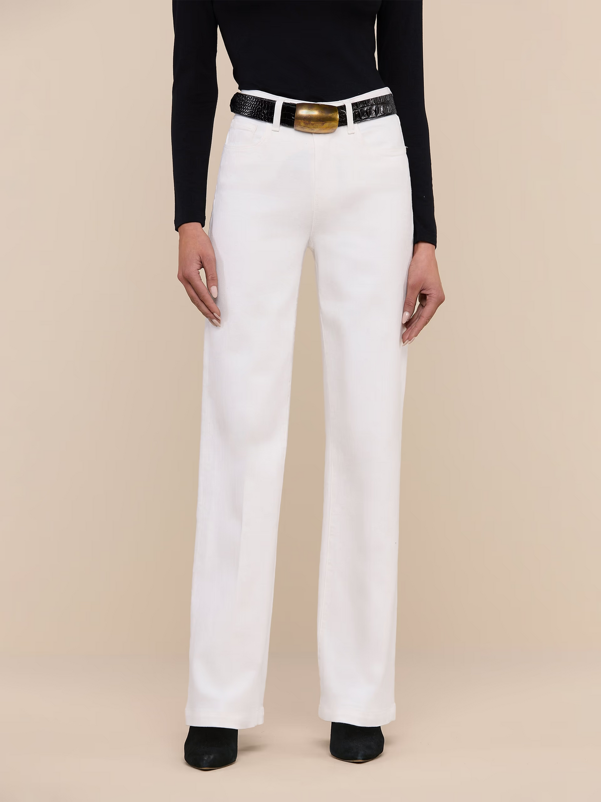 Scottie High Rise Wide Leg - Blanc