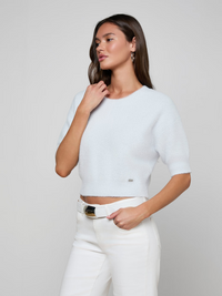 Guinever Cropped Pullover - Pale Mist Blue