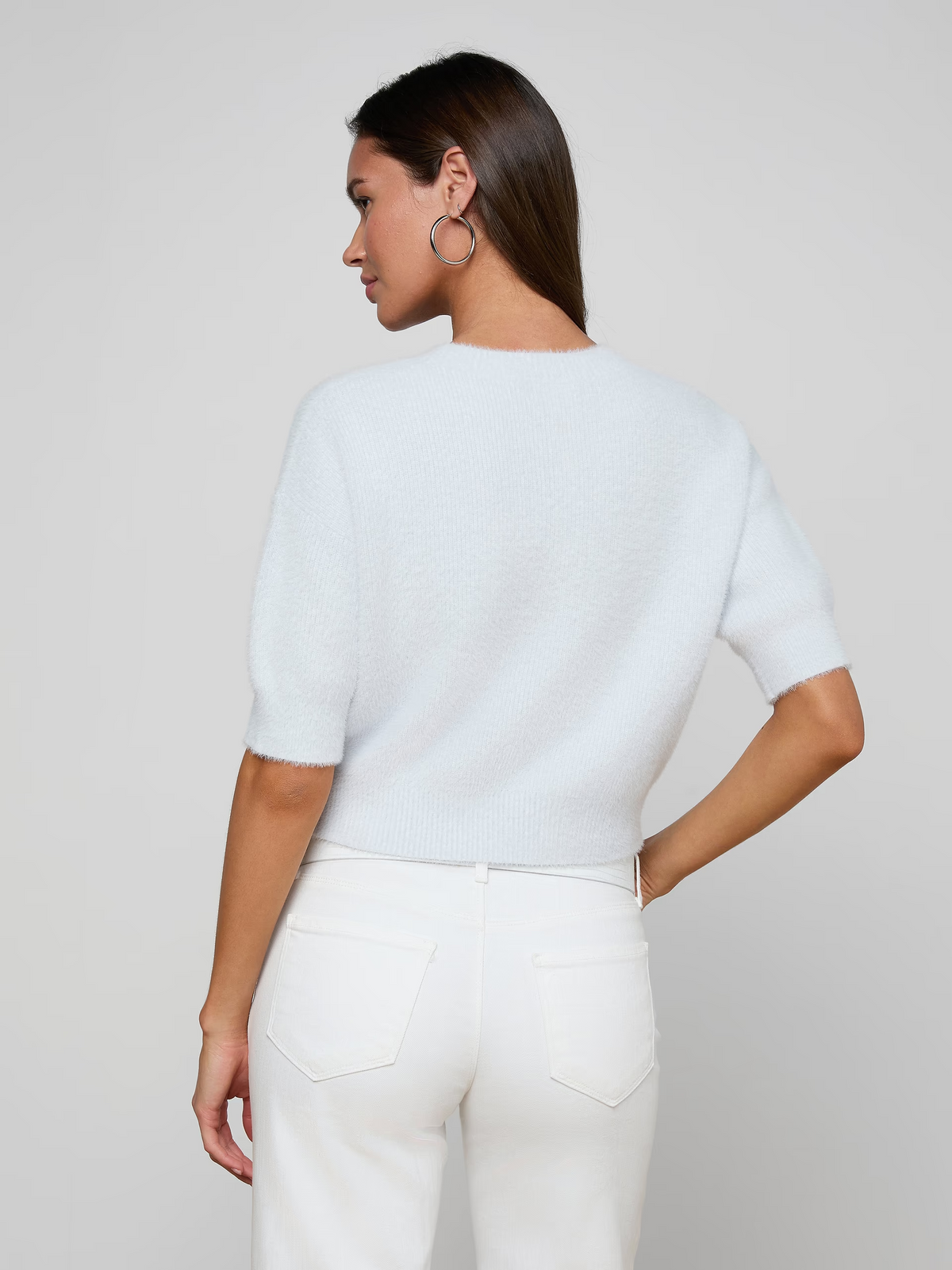 Guinever Cropped Pullover - Pale Mist Blue