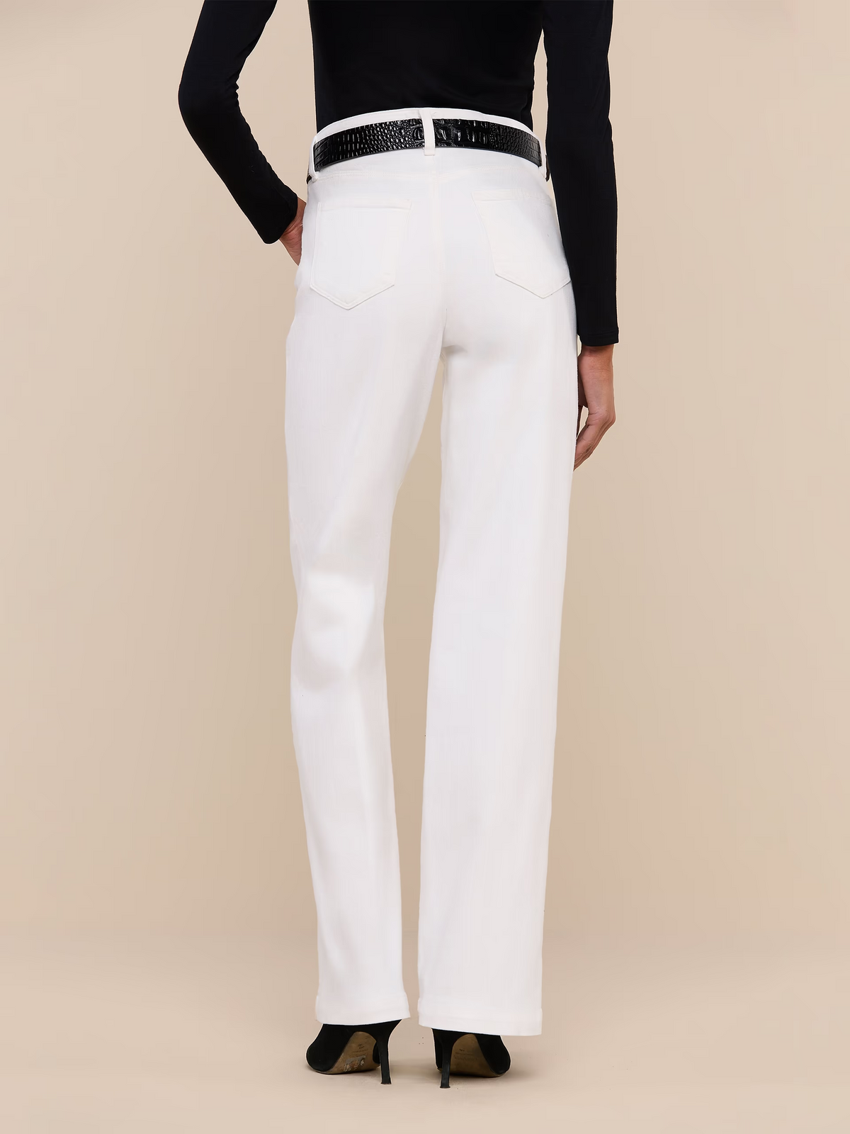 Scottie High Rise Wide Leg - Blanc