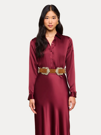 Tyler Blouse - Merlot Red
