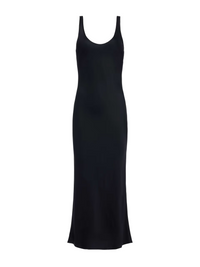 Akiya Satin Maxi Dress - Black