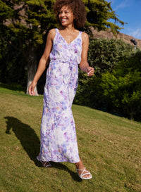Button Front Cami Dress - Iris Floral Print
