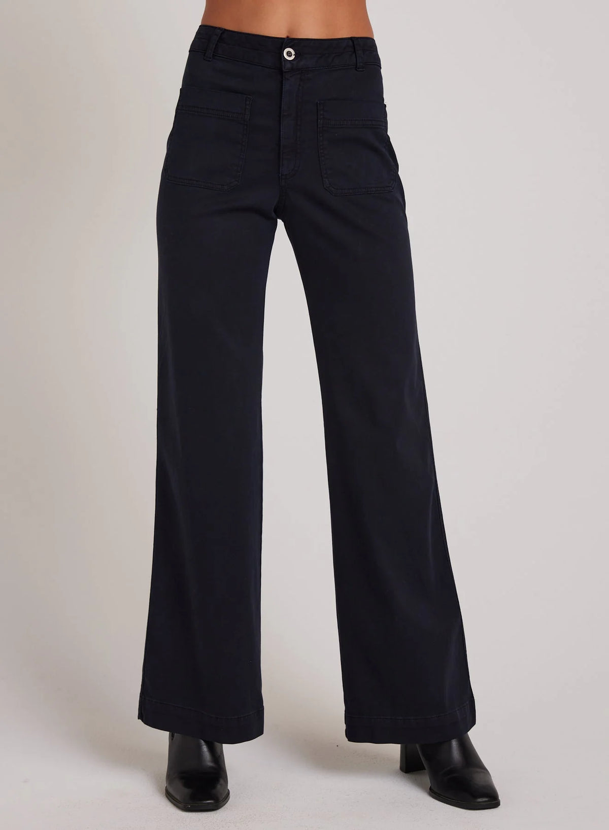 Lola Two Pocket Wide Leg - Soft Black