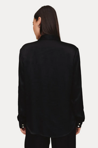 Long Sleeve Clean Button Down Shirt - Black