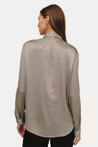 Long Sleeve Clean Button Down Shirt - Moon